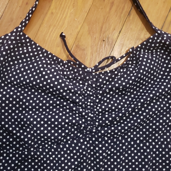 Lands' End Tankini Top size 18 Blank and white polka-dots - Picture 3 of 10